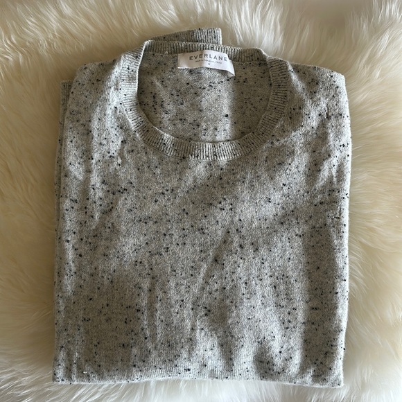 Everlane Grey Donegal Cashmere Sweater Size M - Picture 2 of 11